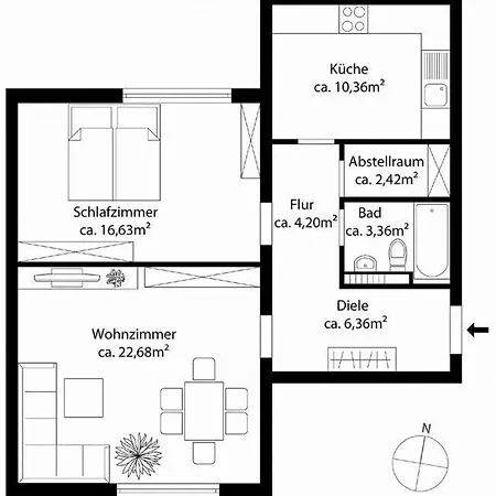 Apartment Schwabing 70m Sannierte Munich